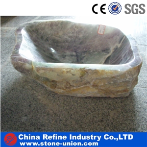 Lilac Purple Onyx Polished Sinks And Basins