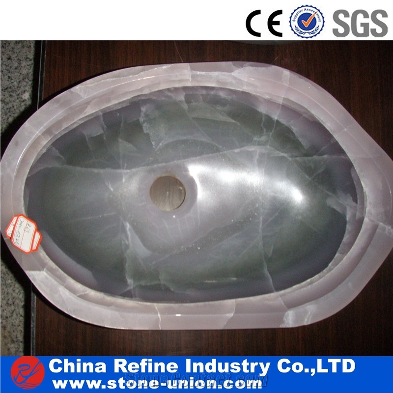 Lilac Purple Onyx Polished Sinks And Basins