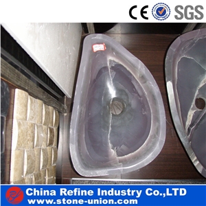 Lilac Purple Onyx Polished Sinks And Basins