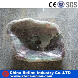 Lilac Purple Onyx Polished Sinks And Basins