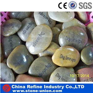 Natural Green Color River Pebble Stone