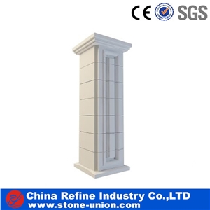 Natural Stone Decorative Square Marble Column