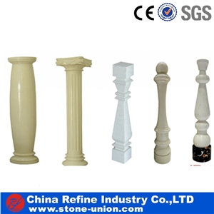 Natural Stone Decorative Square Marble Column