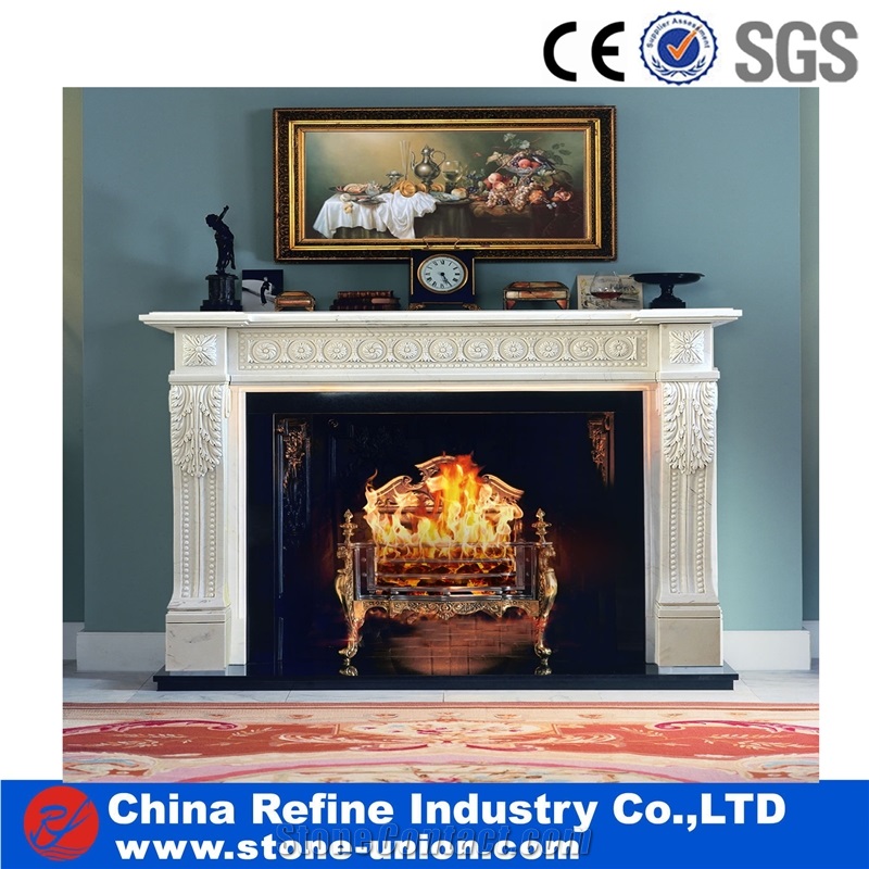 Natural Stone Fireplace Mantel,Sculpture Fireplace