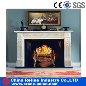 Natural Stone Fireplace Mantel,Sculpture Fireplace