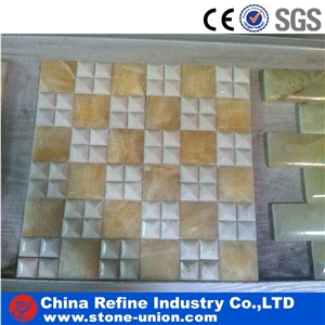 Onyx Lantern Marble Stone Mosaic Tile, Wall Mosaic
