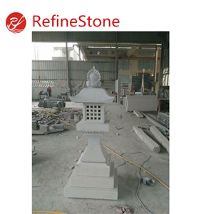 Outdoor Garden White Granite Stone Lantern