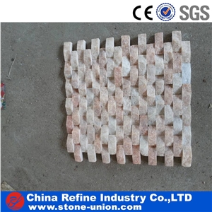 Pink Marble Onyx Mosaic,3d Mosaic Stone Wall