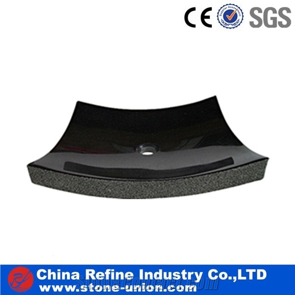 Polished Black Marble Sinks Basins for Vanity Tops