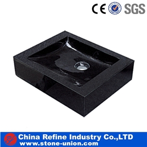 Polished Black Marble Sinks Basins for Vanity Tops