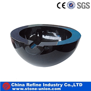 Polished Black Marble Sinks Basins for Vanity Tops