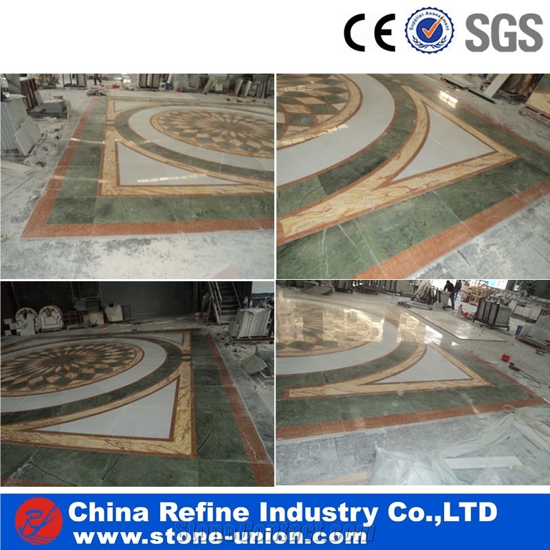 Polished Modern Lobby And Hall Inlay Medallions