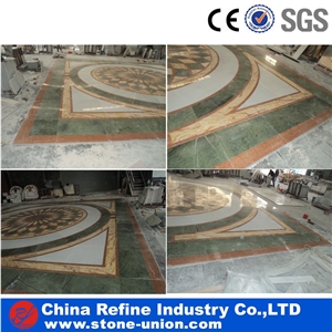 Polished Modern Lobby And Hall Inlay Medallions Polished Modern Lobby And Hall Inlay Medallions
