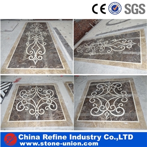 Polished Modern Lobby And Hall Inlay Medallions