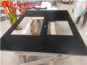 Prefab Pre Cut Artifical Black Quartz Countertop