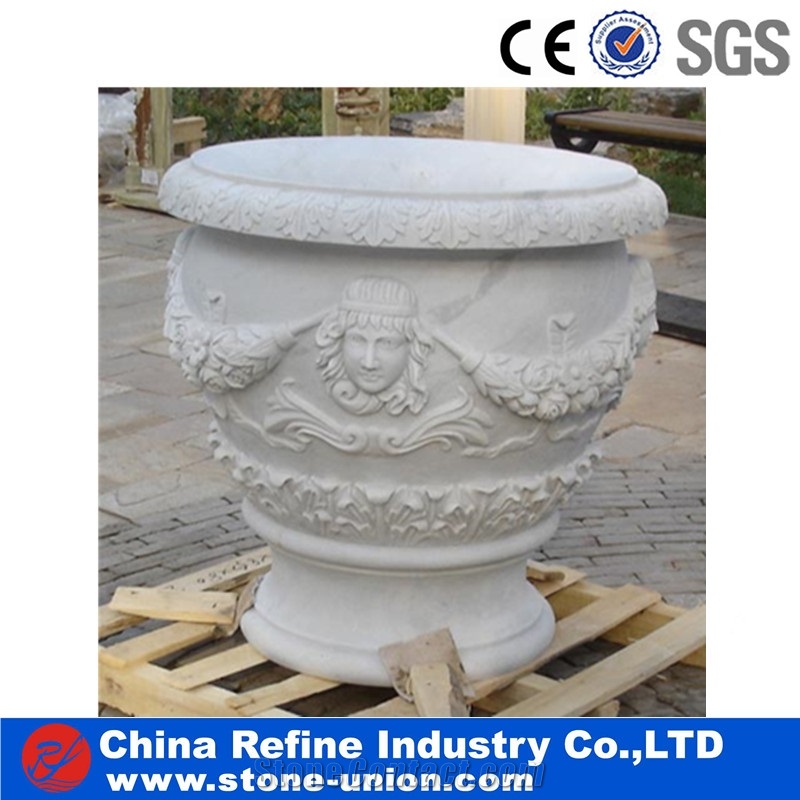Relief Pattern Flower Pots,Carving Flower Vases