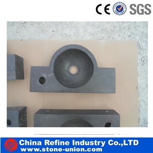 Round Honed Limestone Stone Bathroom Wash Basin