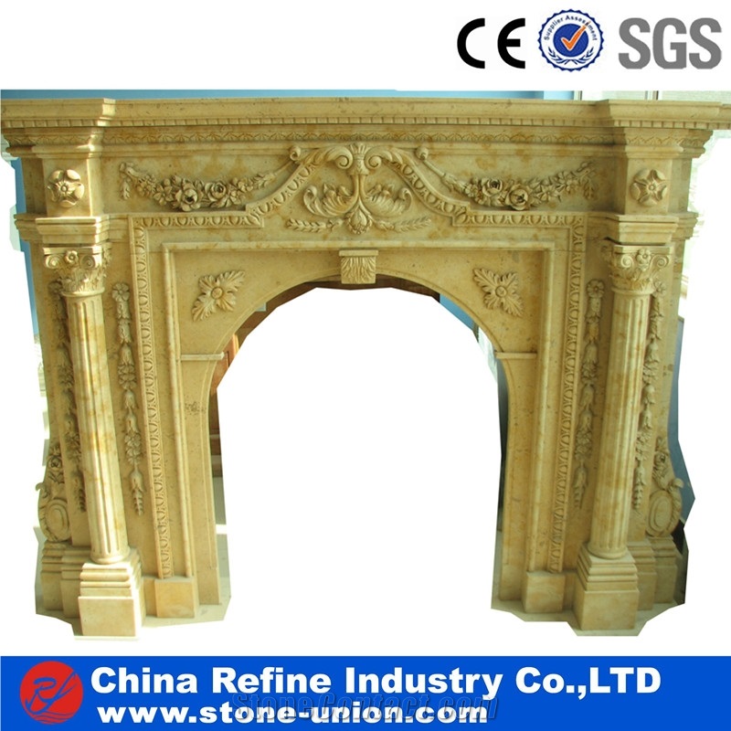 Sculptured Fireplaces Surround,Western Fireplaces