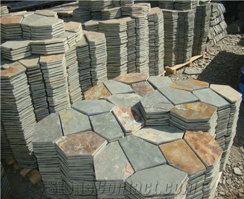 Slate Flagstone Flooring,Decorated Slate Wall