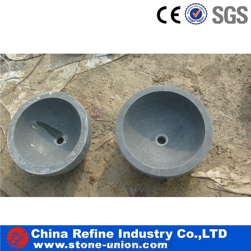 Stone Triangle Wash Basin In Bathroom One Hole