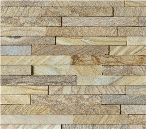 Tiger Skin Yellow Quartzite Culture Stone, Veneer