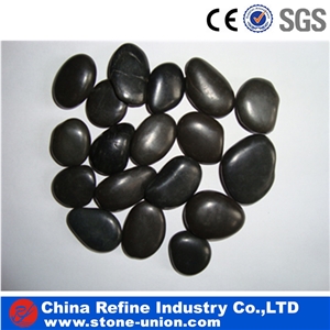 Tumbled Black Polished Pebble Stones