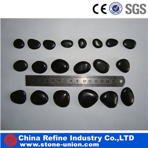Tumbled Black Polished Pebble Stones