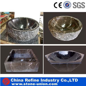 Violet Red Marble Polished Sinks and Wash Bowls