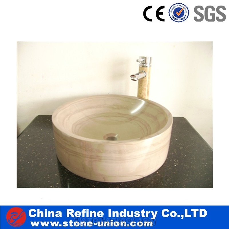 Violet Red Marble Polished Sinks and Wash Bowls