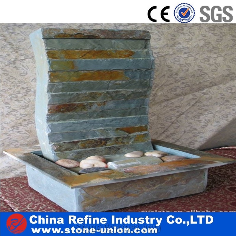 Wall Rusty Cheap Slate Mounted Water Fountains