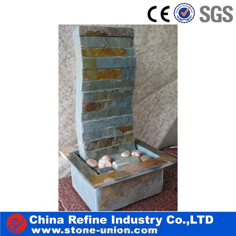 Wall Rusty Cheap Slate Mounted Water Fountains