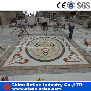 Water Jet Marble Medallion for Art Flooring Tiles
