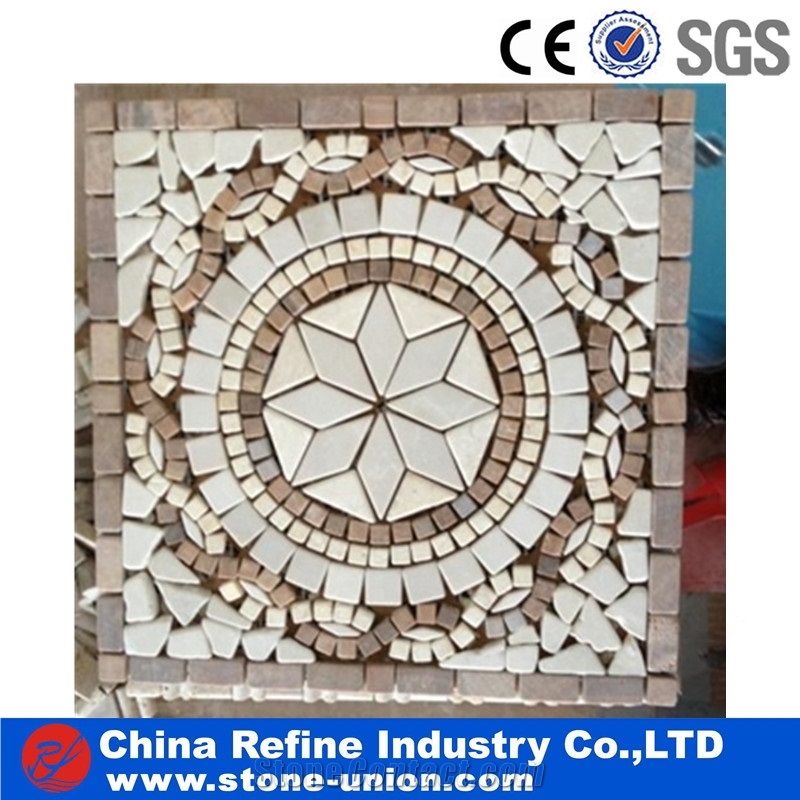 Water Jet Marble Mosaique Surface Floor Tile