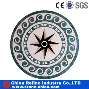 Water Jet Marble Tiles Inlay Medallion Flooring