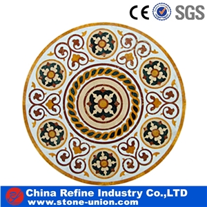 Water Jet Round Marble Floor Medallions Pattern