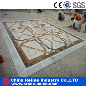 Waterjet Marble Floor Tiles Pattern Medallions
