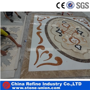 Waterjet Marble Floor Tiles Pattern Medallions