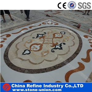Waterjet Marble Floor Tiles Pattern Medallions