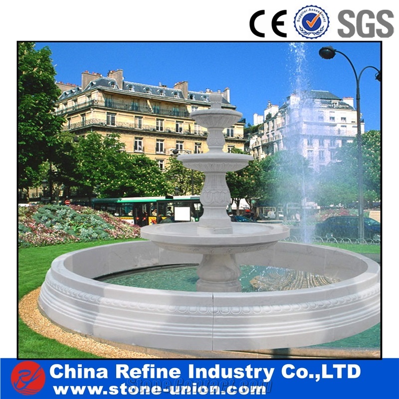 White Marble Garden Sculptured Water Fountains