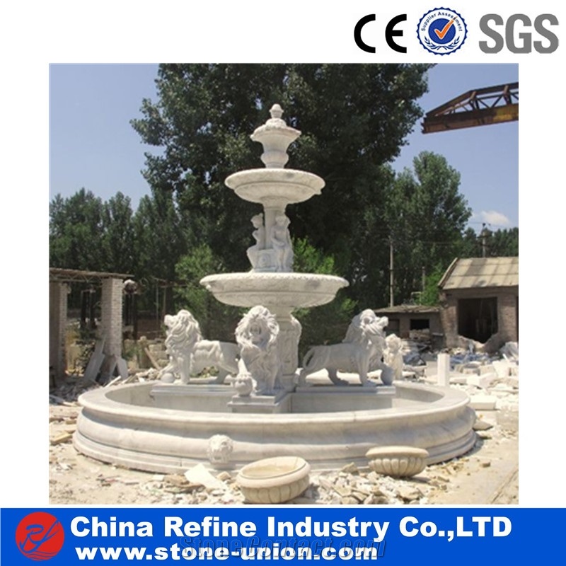 White Marble Garden Sculptured Water Fountains