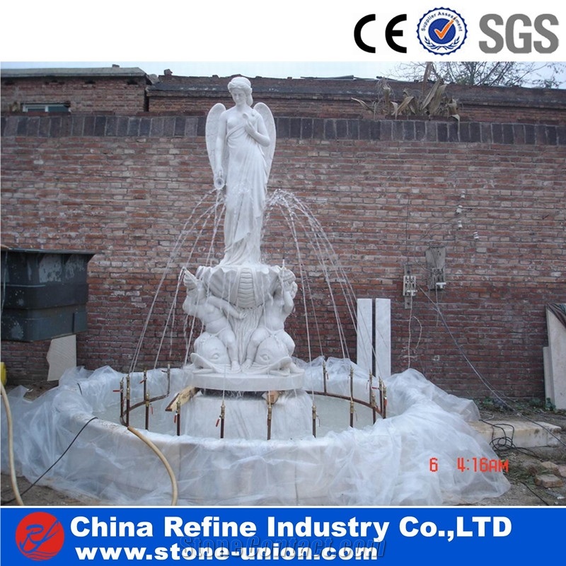 White Marble Garden Sculptured Water Fountains
