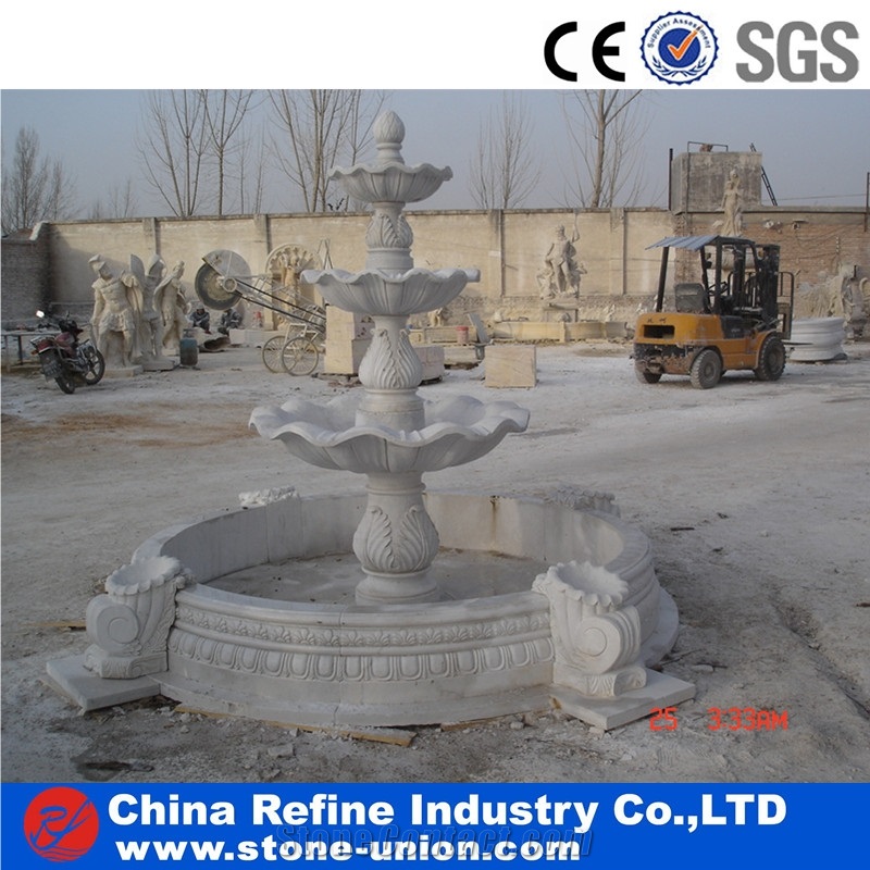 White Marble Garden Sculptured Water Fountains