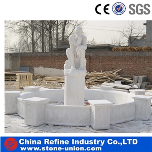 White Marble Garden Sculptured Water Fountains