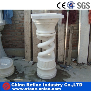 White Marble Helicoidal Column,Roman New Columns