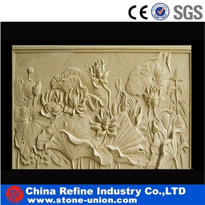 White Marble Relief, Handcraft Relief Marble Wall