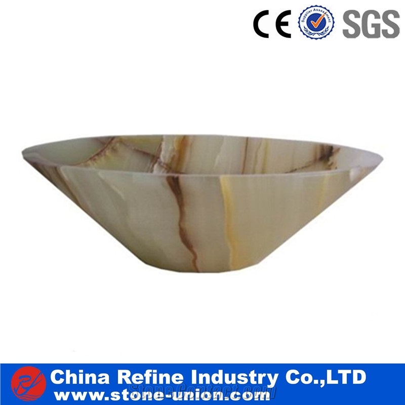 White Onyx Cone Shaped Basin,High Quality Basins