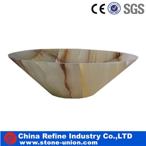 White Onyx Cone Shaped Basin,High Quality Basins