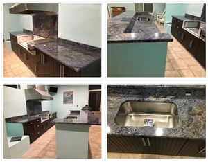 Blue Bahia Granite Countertop Kitchen Top Desk