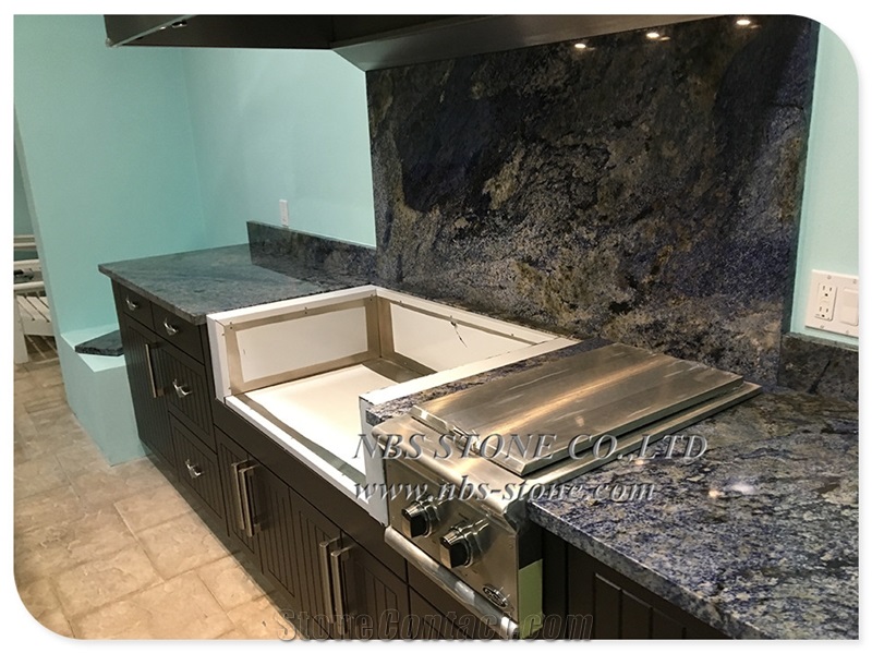 Blue Bahia Granite Countertop Kitchen Top Desk