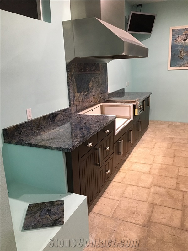Blue Bahia Granite Countertop Kitchen Top Desk